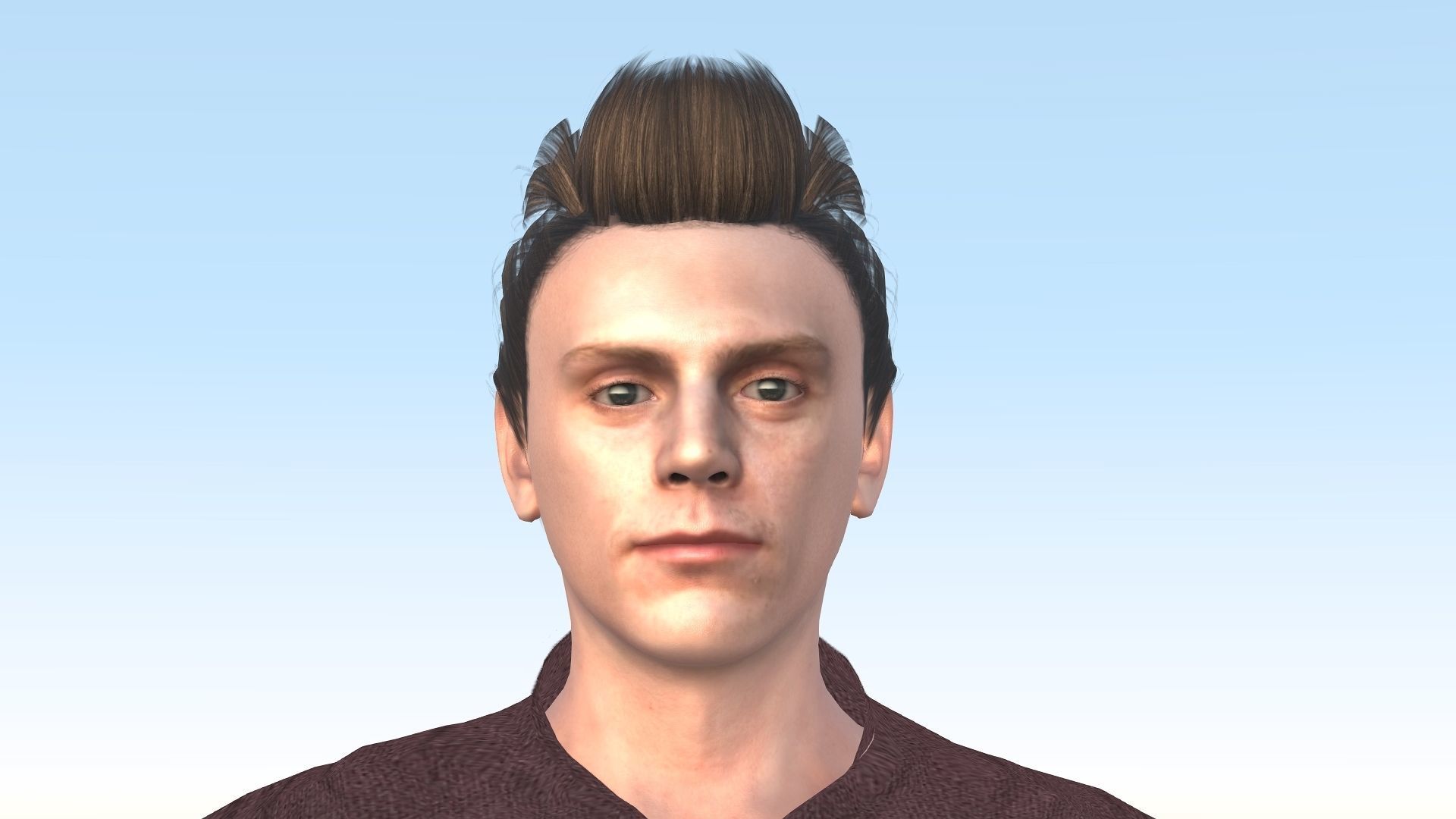 Evan Peters Low-poly 3D model_5