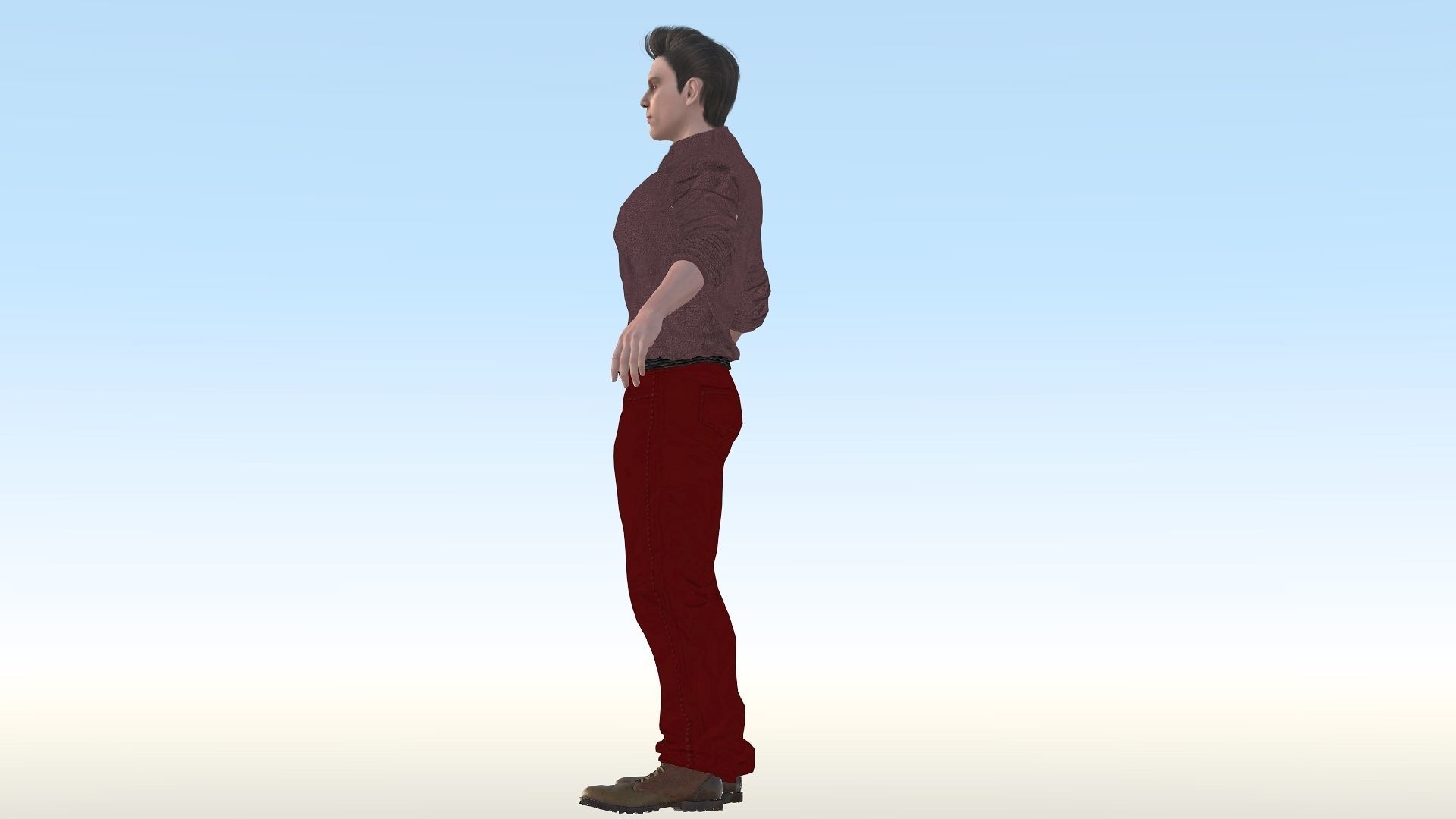 Evan Peters Low-poly 3D model_4