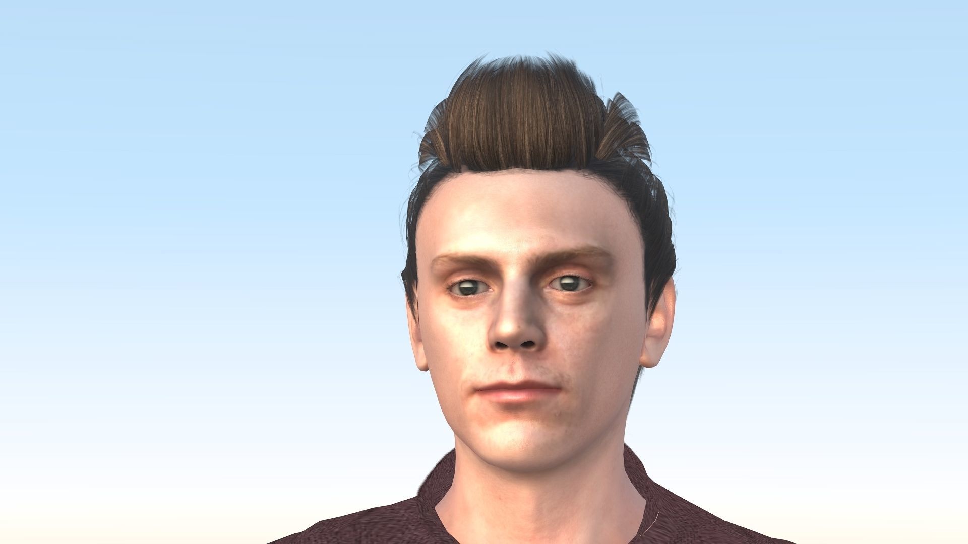 Evan Peters Low-poly 3D model_28