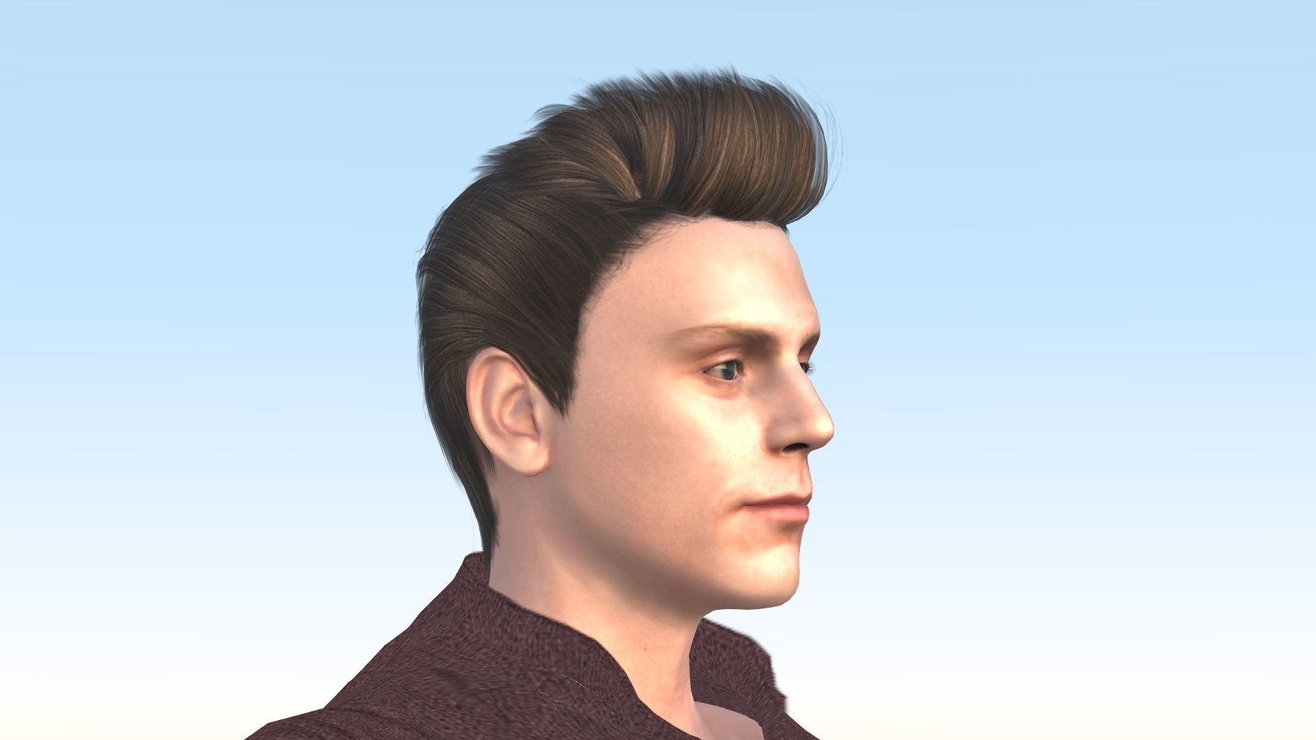 Evan Peters Low-poly 3D model_8
