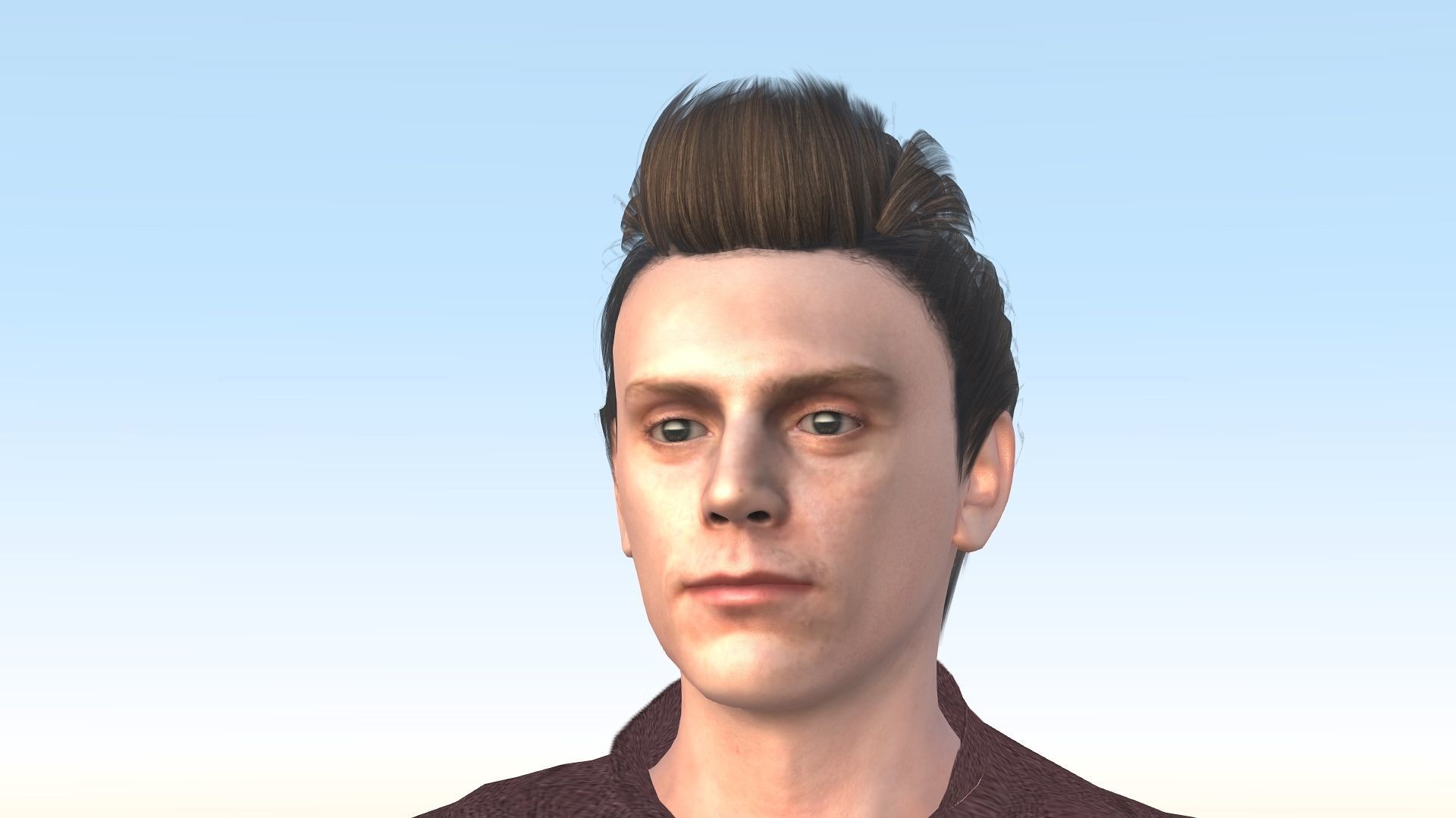 Evan Peters Low-poly 3D model_27