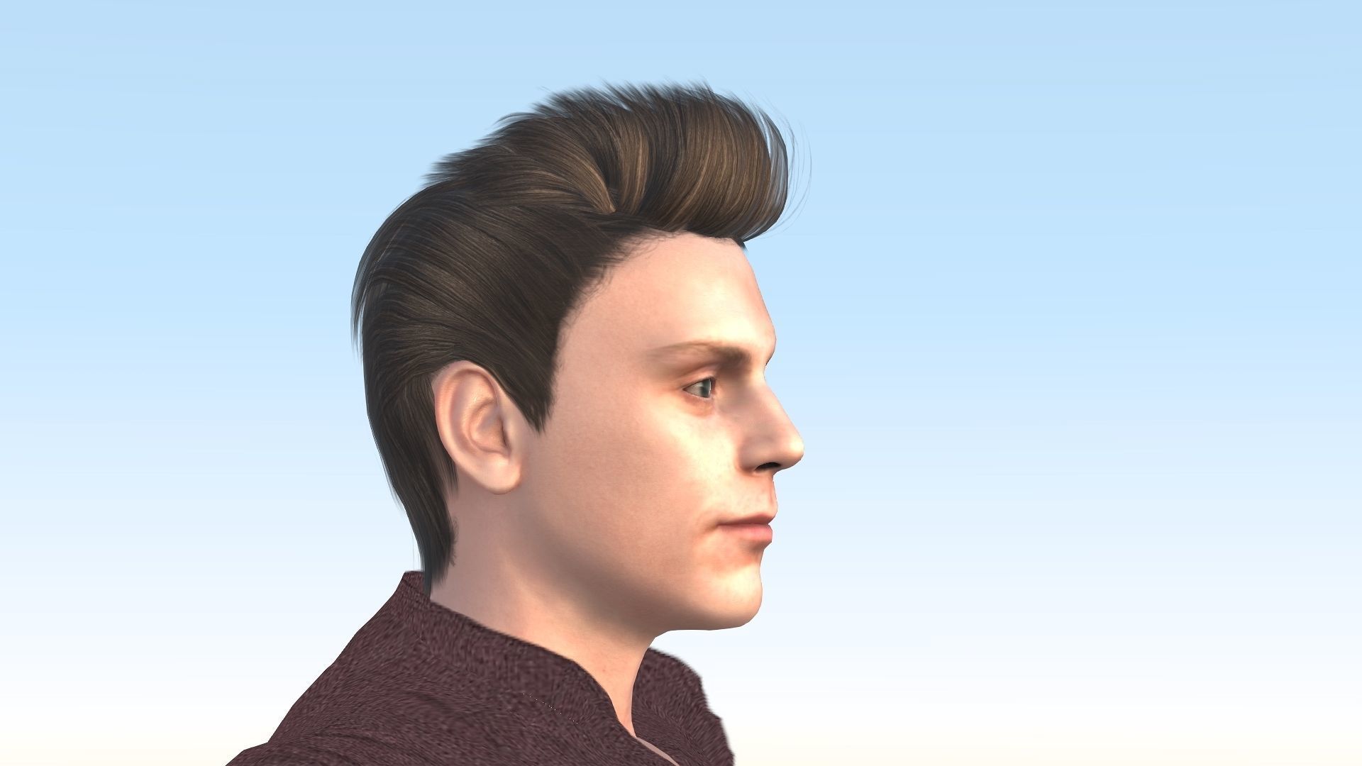 Evan Peters Low-poly 3D model_9