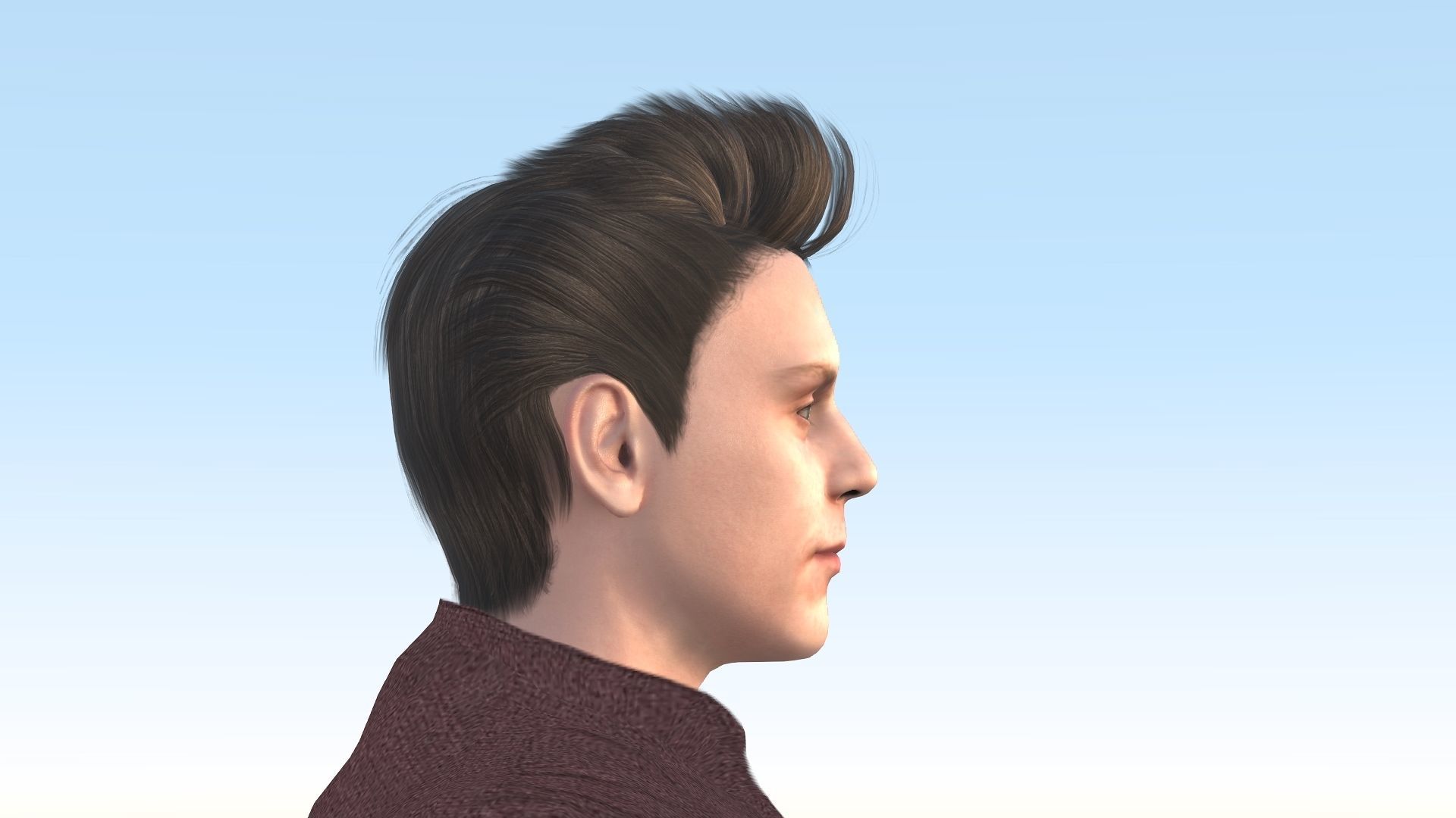 Evan Peters Low-poly 3D model_11