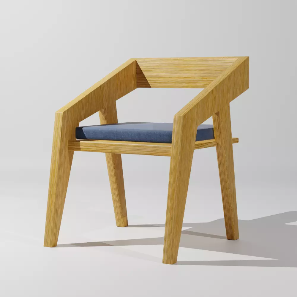 Plywood chair Free 3D model