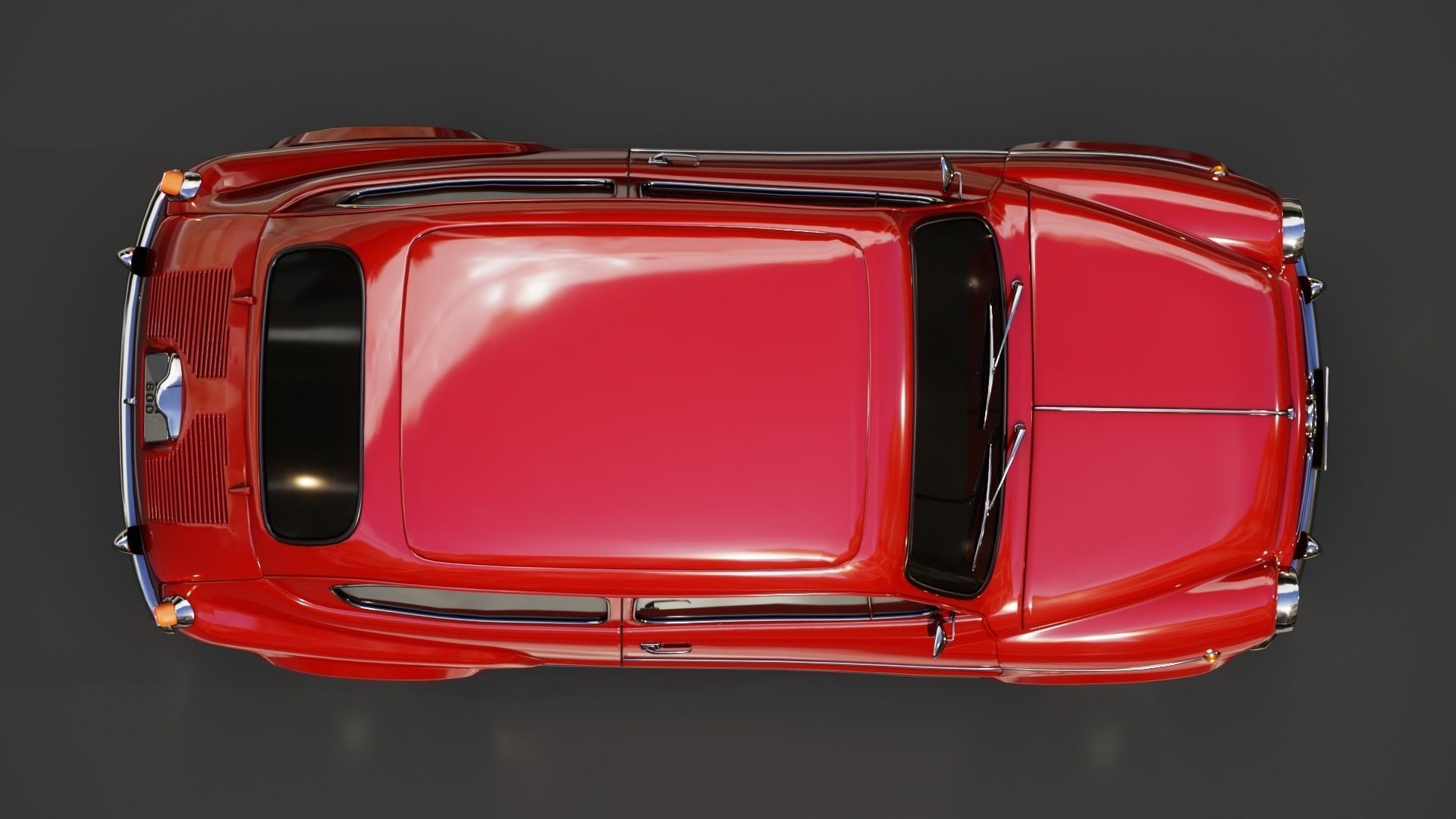 Fiat 600D 1965 3D Model Low-poly 3D model_16