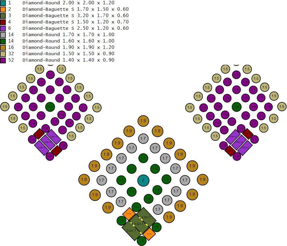 Rose Gold Diamond Pendant 3D Print Model 3D print model_2