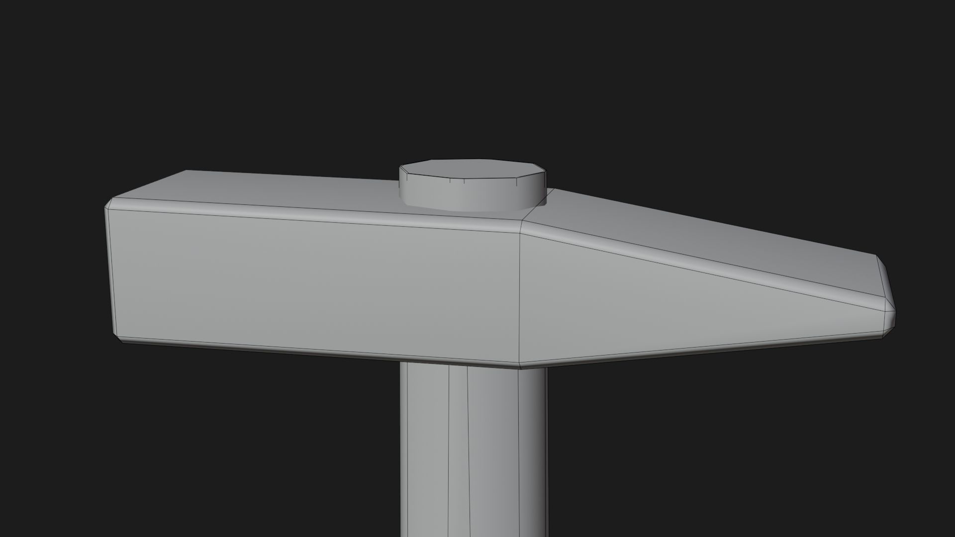 Low-poly Hammer by Nikdox Low-poly 3D model_11