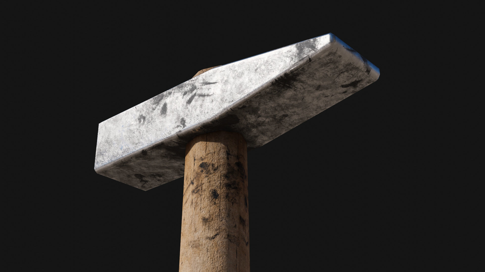 Low-poly Hammer by Nikdox Low-poly 3D model_1