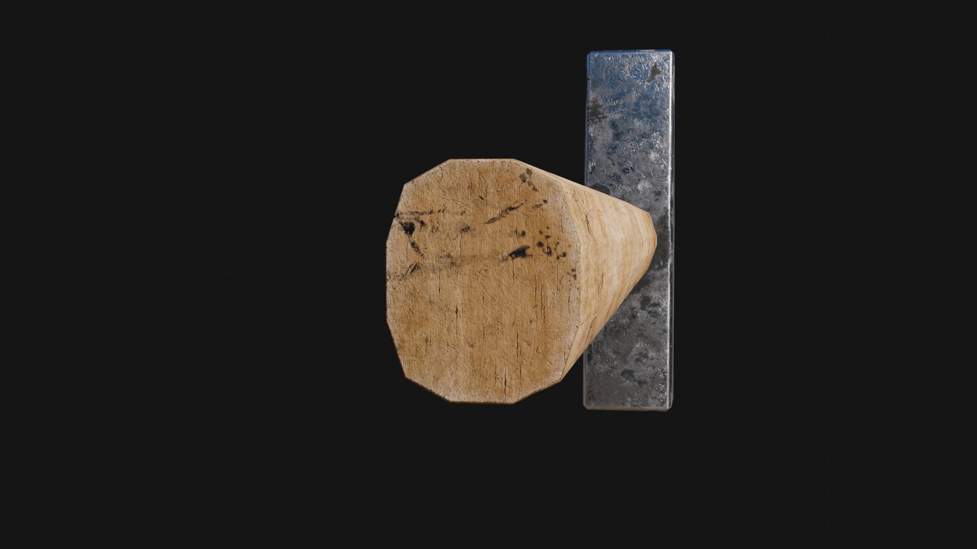 Low-poly Hammer by Nikdox Low-poly 3D model_5