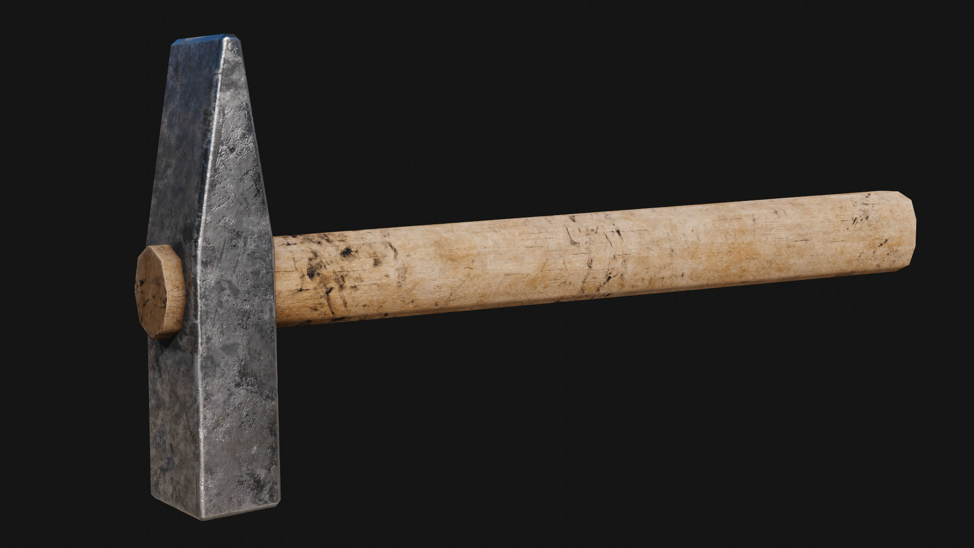 Low-poly Hammer by Nikdox Low-poly 3D model_4