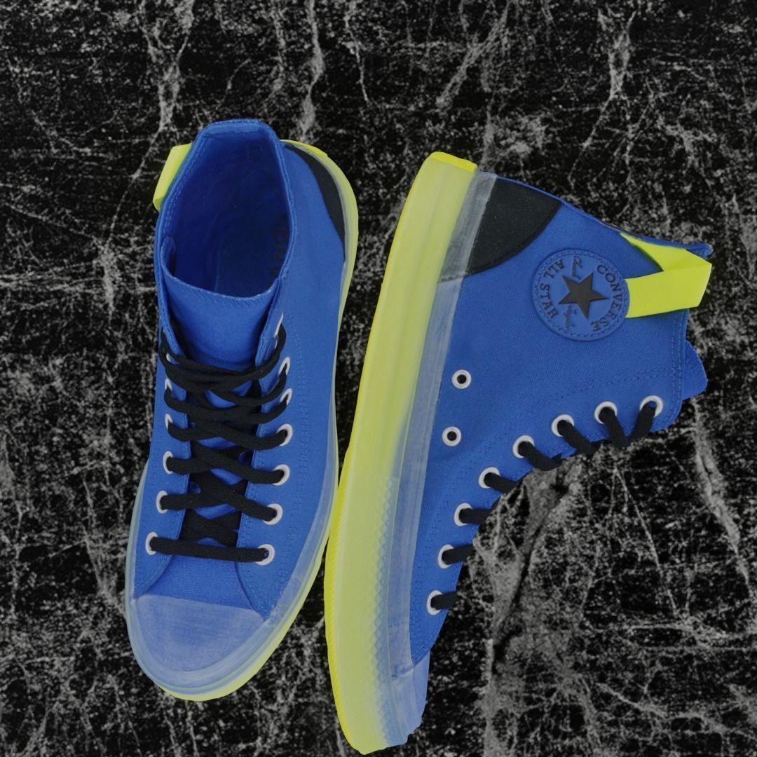 CONVERSE 3D SHOES - BLUE Low-poly 3D model_4