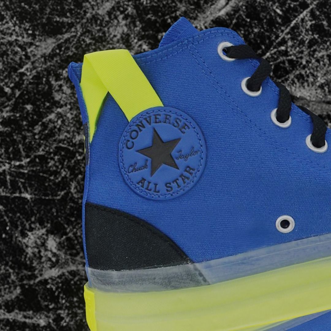 CONVERSE 3D SHOES - BLUE Low-poly 3D model_9