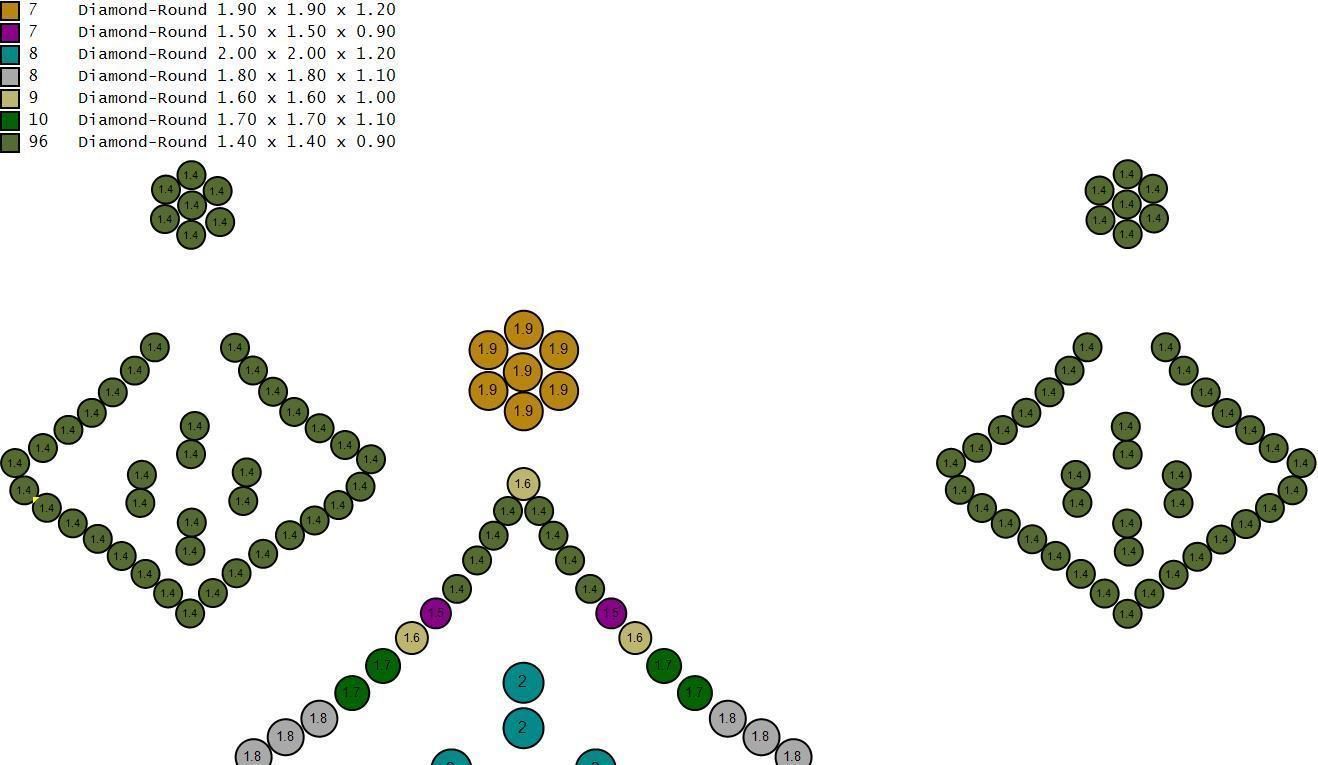 Rose Gold Diamond Pendant 3D Print Model 3D print model_2