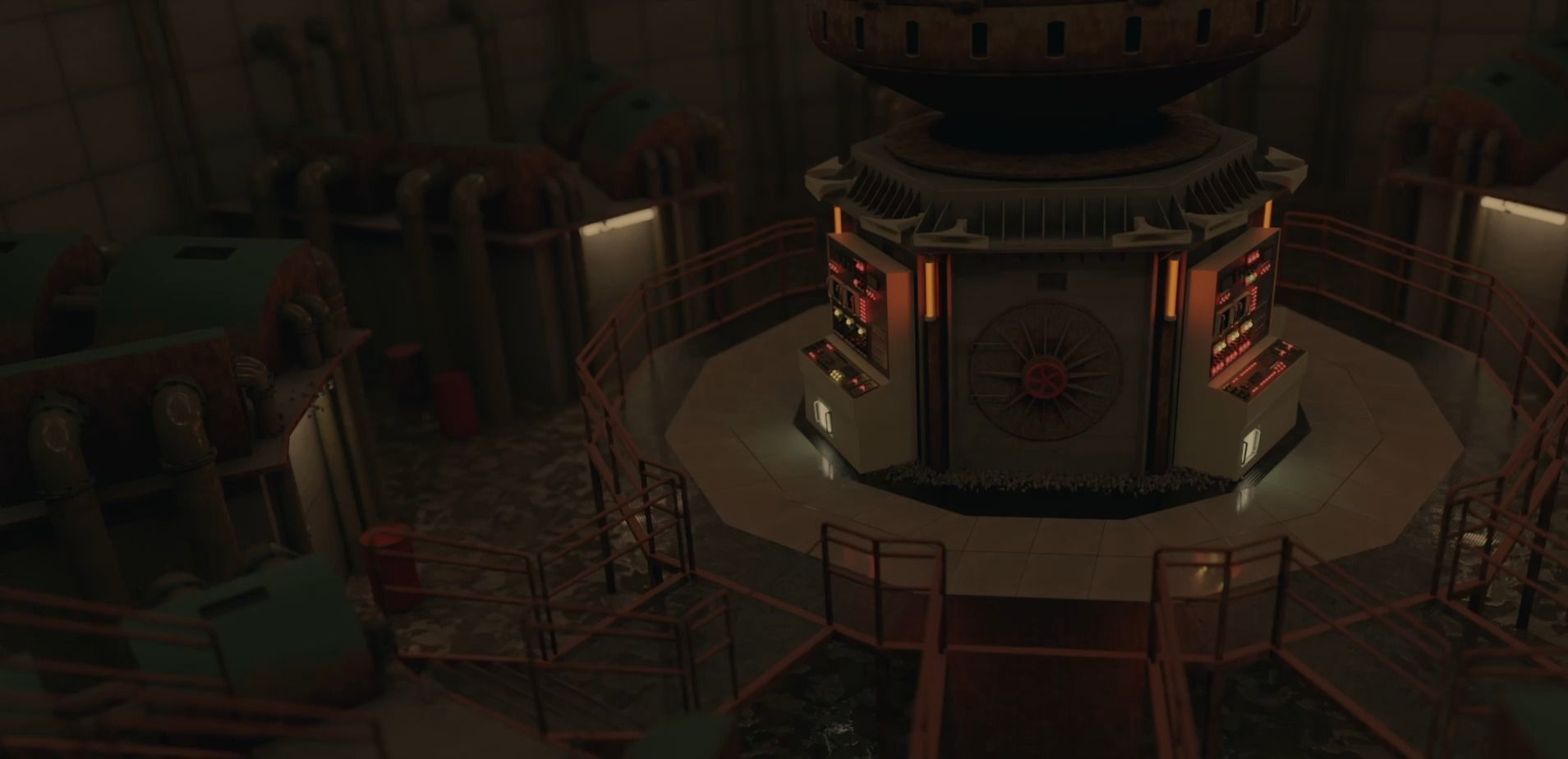 Silo Series Generator Room Free 3D model_3