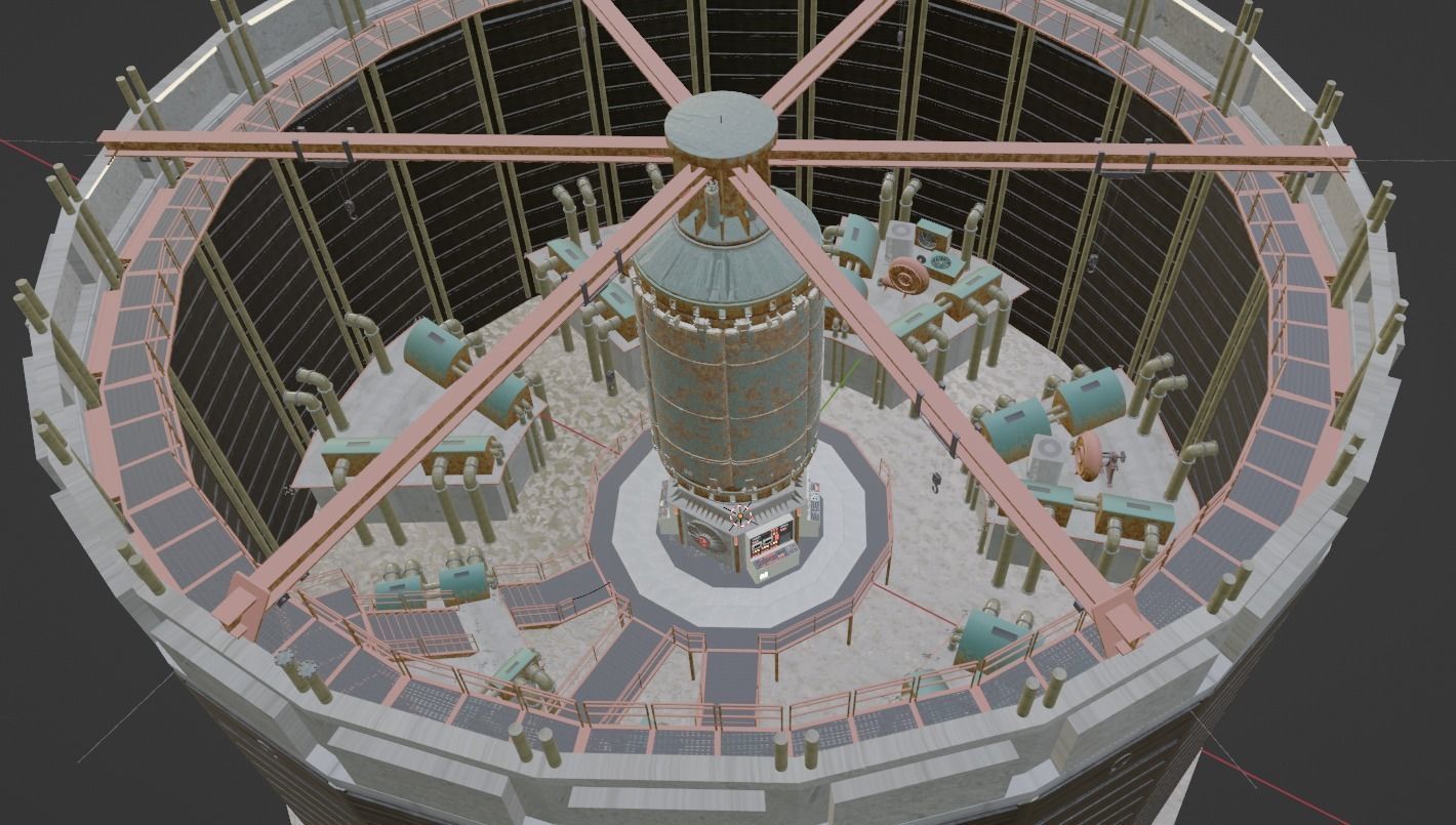 Silo Series Generator Room Free 3D model_2