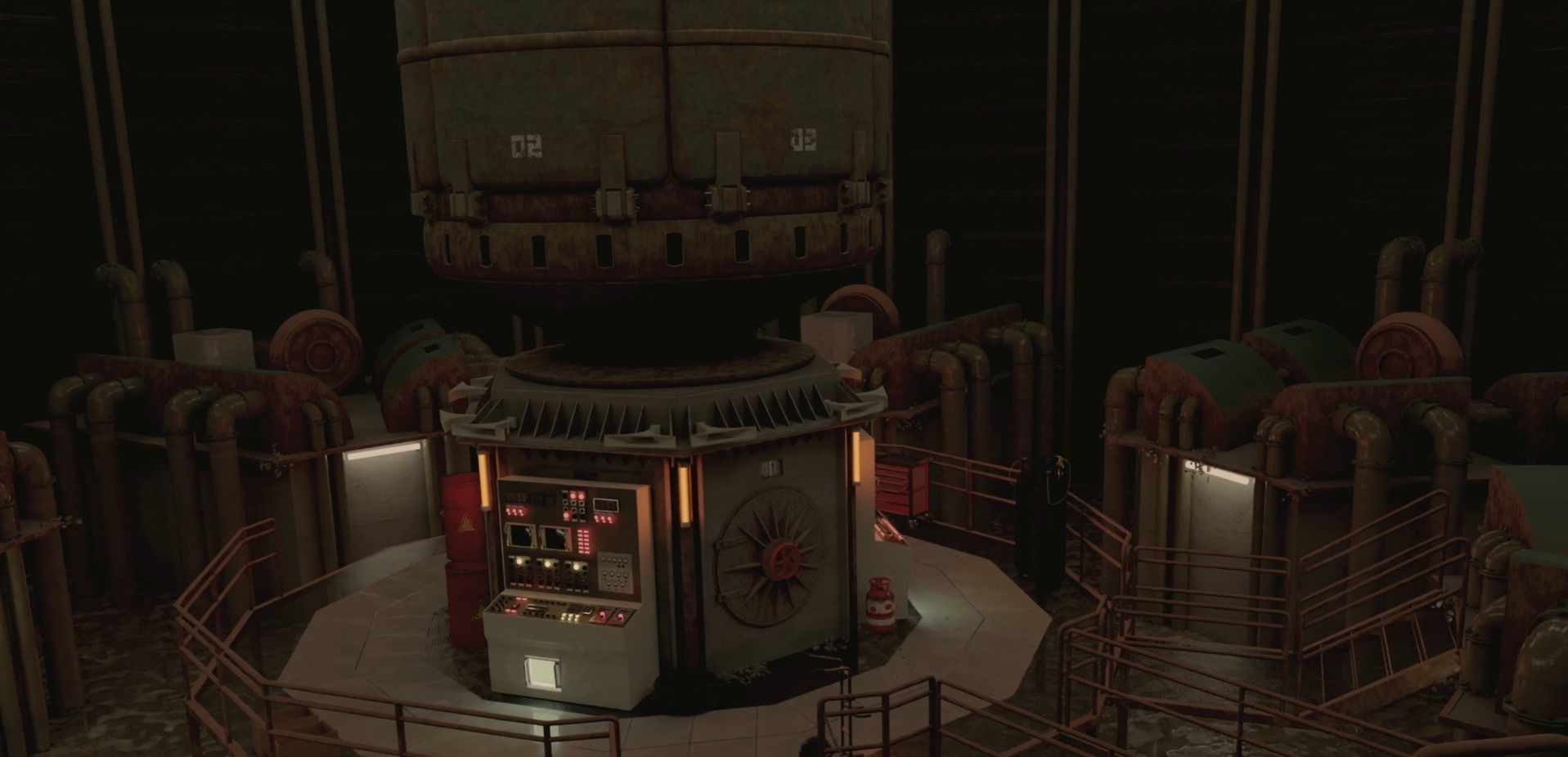 Silo Series Generator Room Free 3D model_4