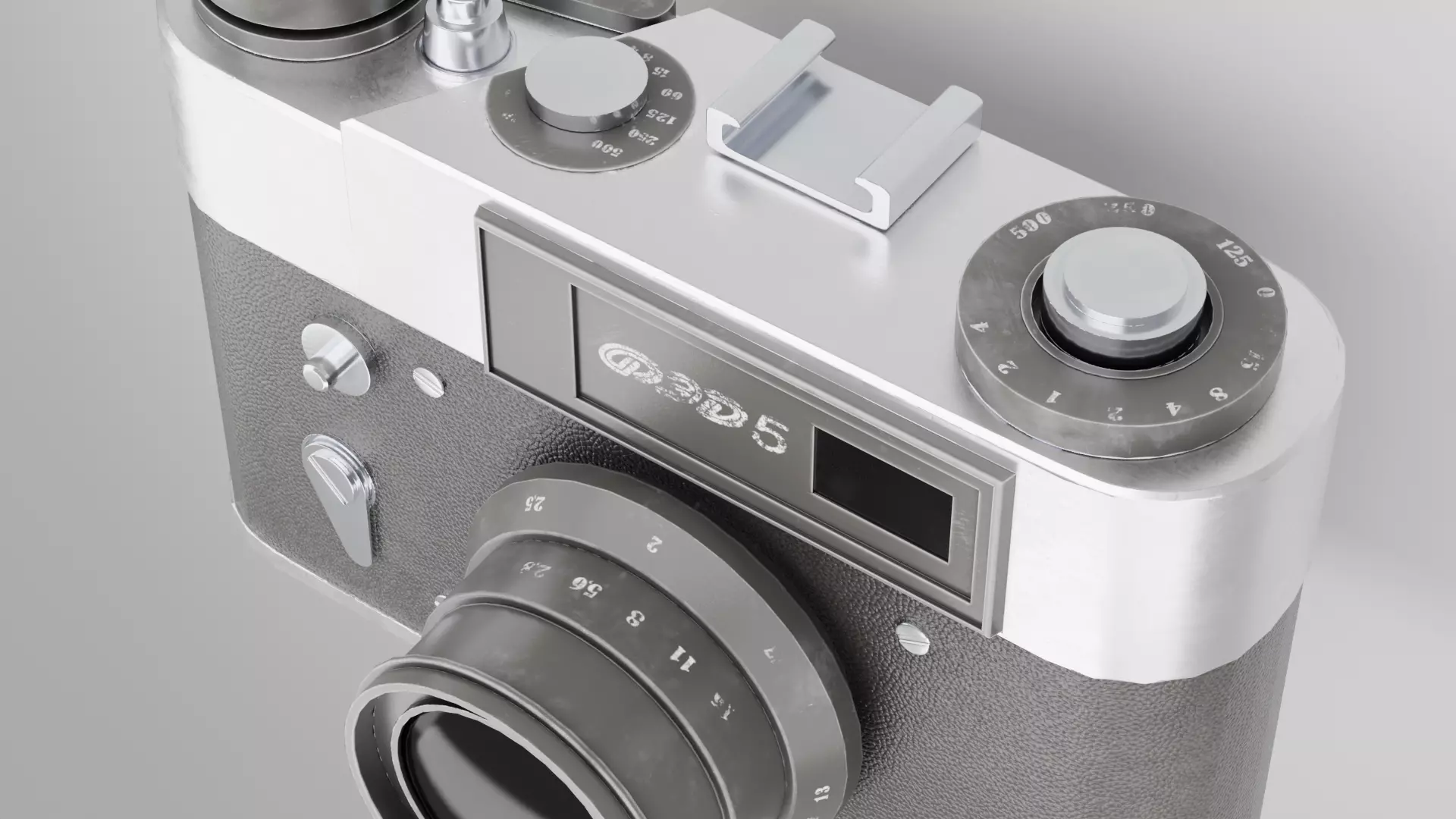 Film camera FED 5 Low-poly 3D model