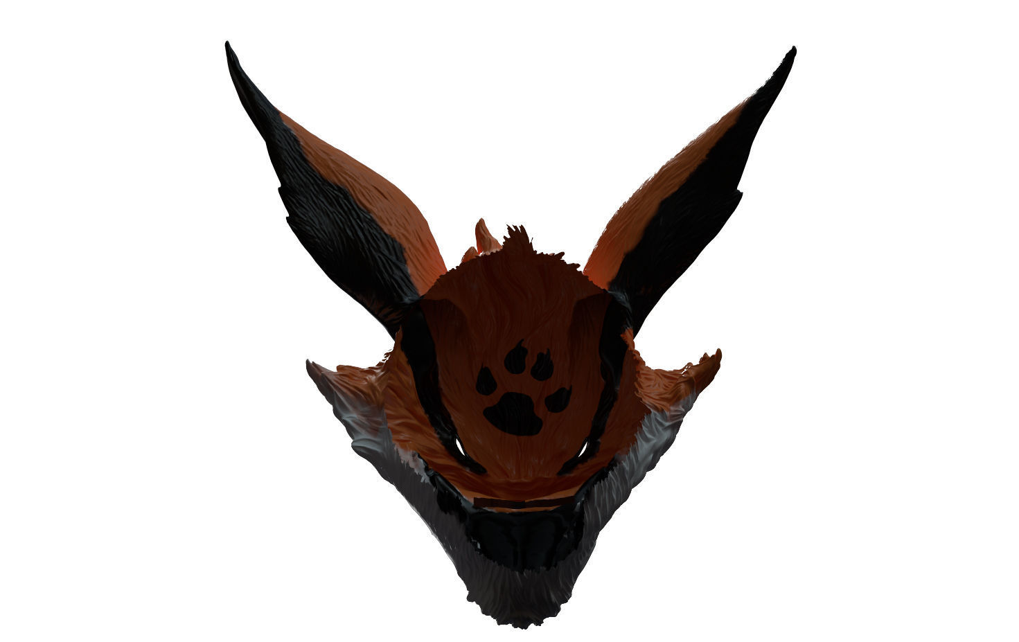 fox mask 3D model_3