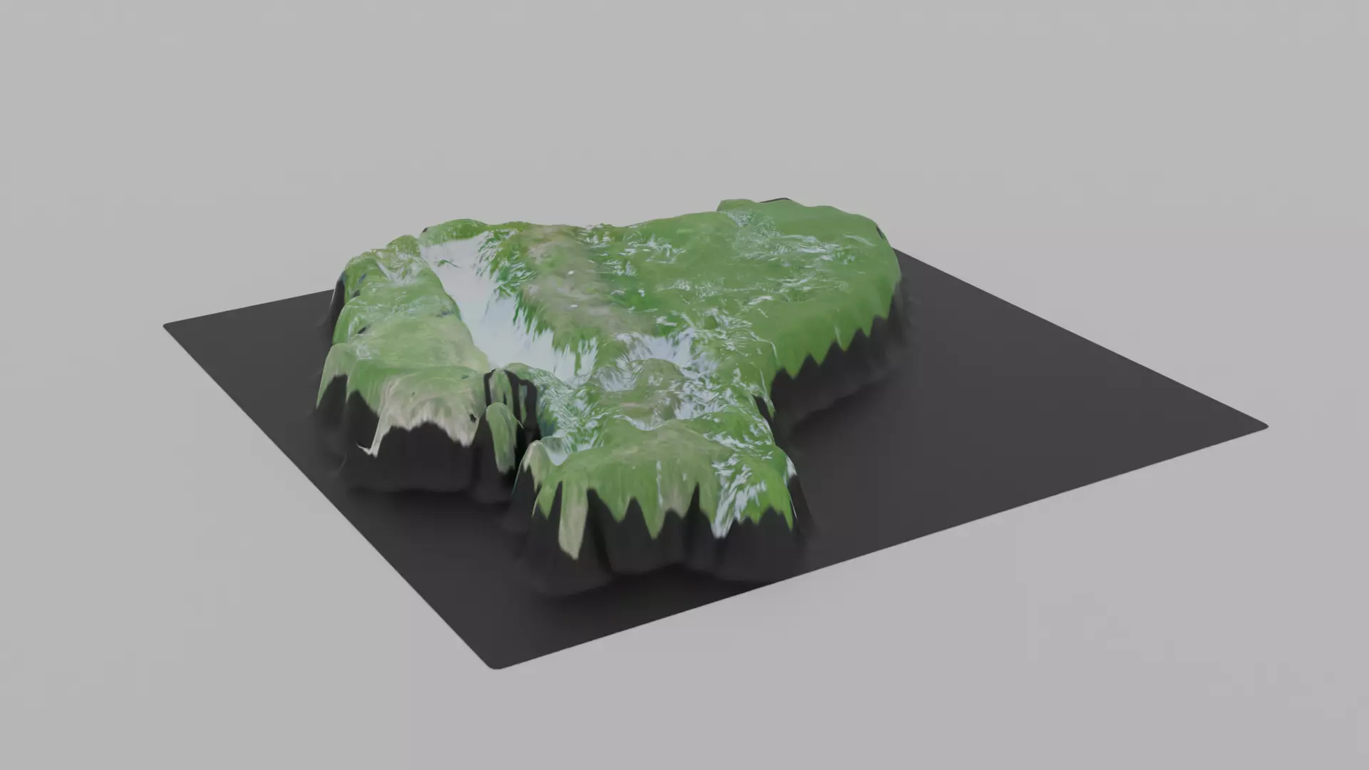 Ecuador Map Country Low-poly 3D model_0