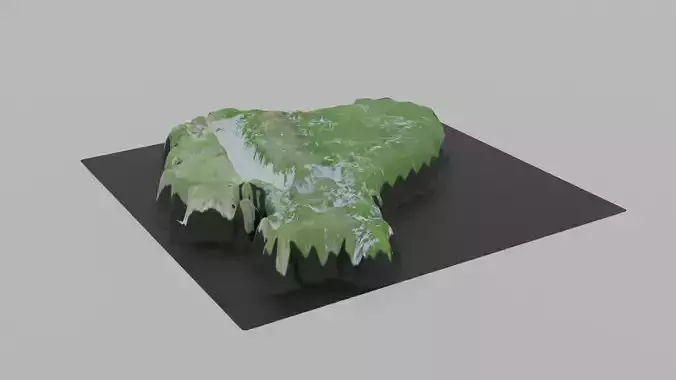 Ecuador Map Country Low-poly 3D model