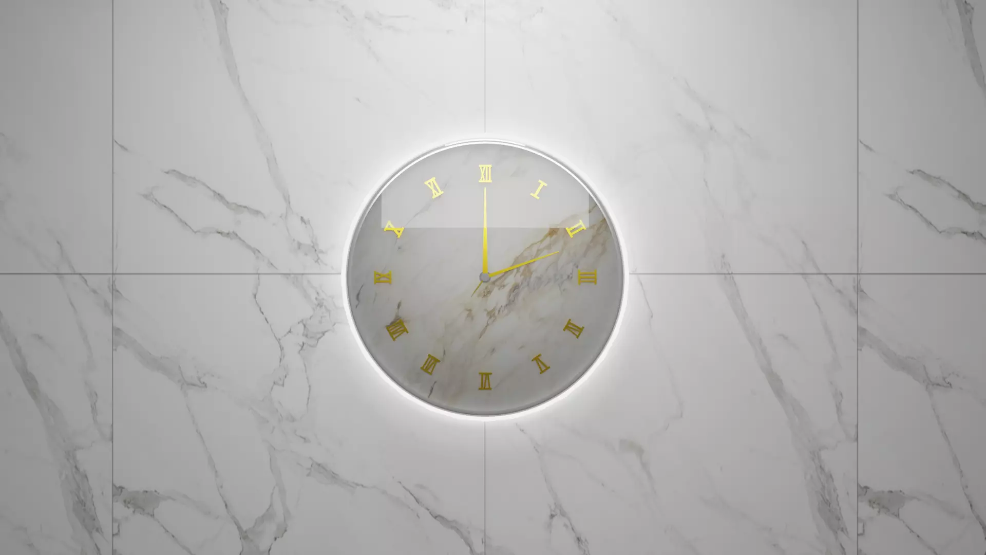 Clock shape 3D model_0