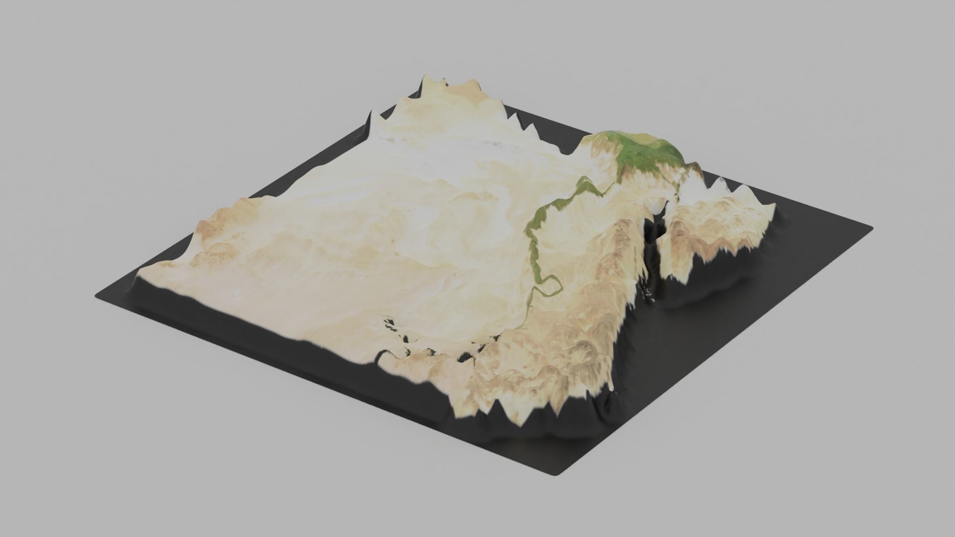 Egypt Map Country Low-poly 3D model_1