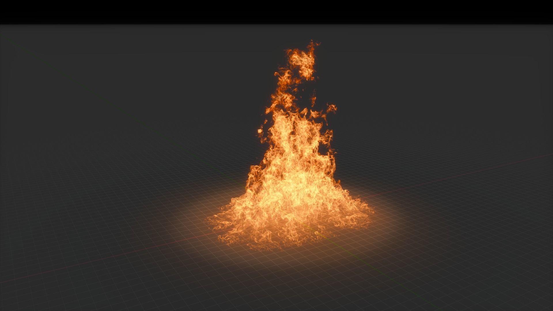 3D Fire Animation 3D model_3