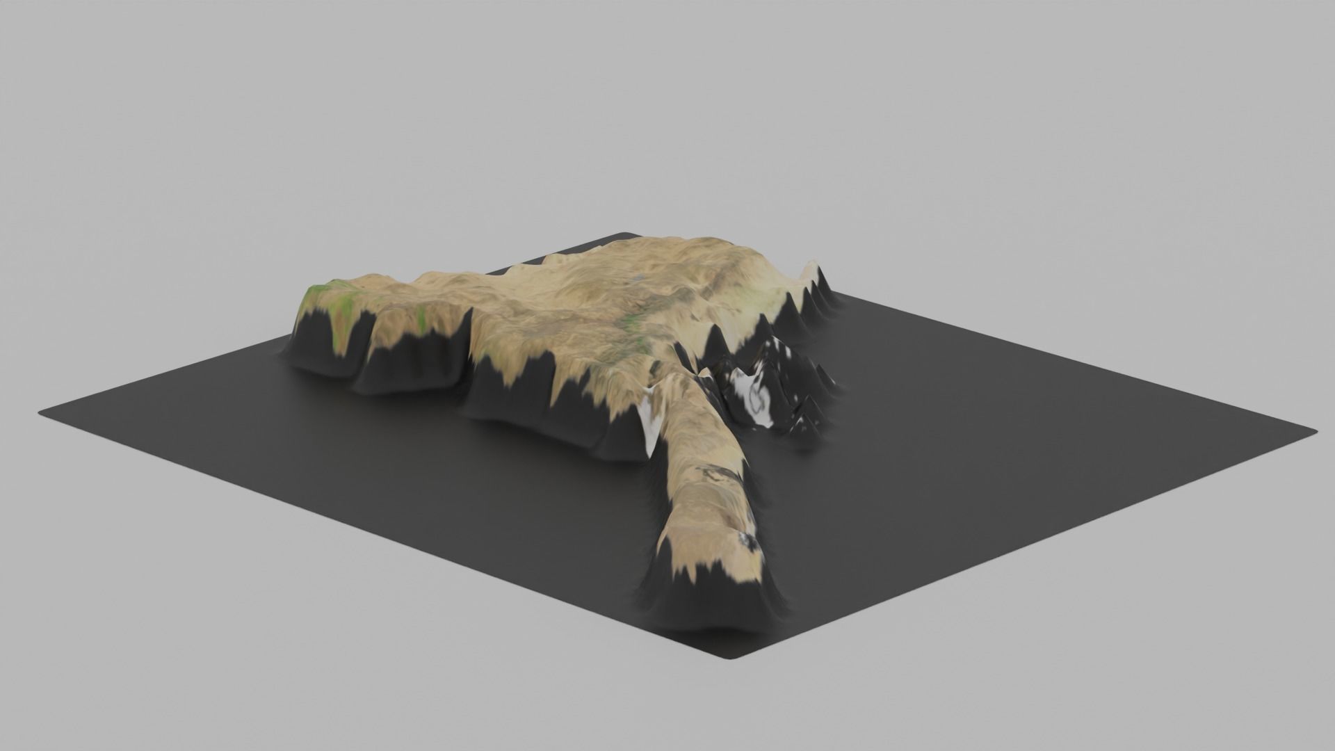 Eritrea Map Country Low-poly 3D model_7