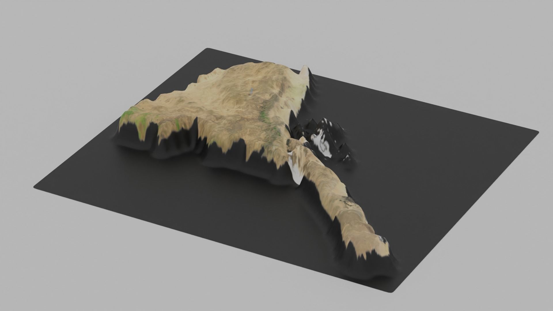 Eritrea Map Country Low-poly 3D model_5