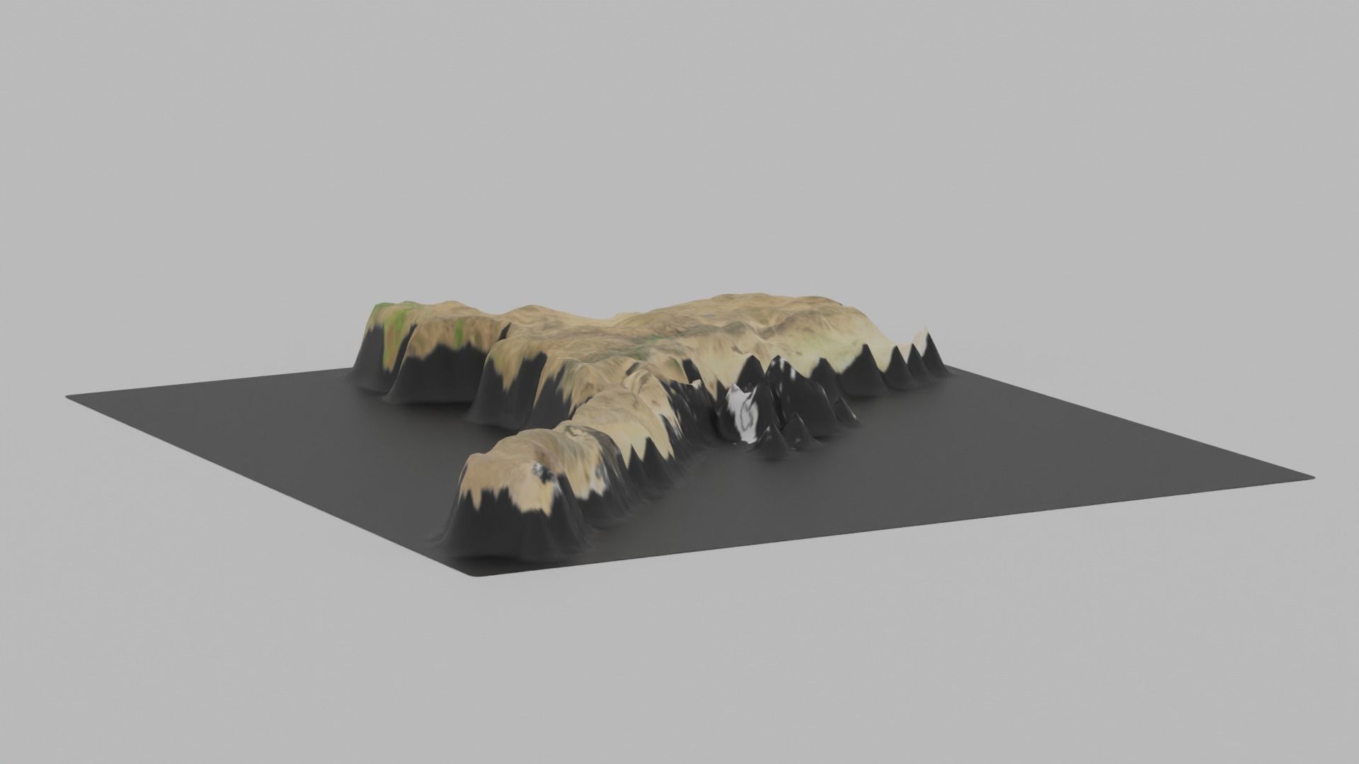 Eritrea Map Country Low-poly 3D model_3
