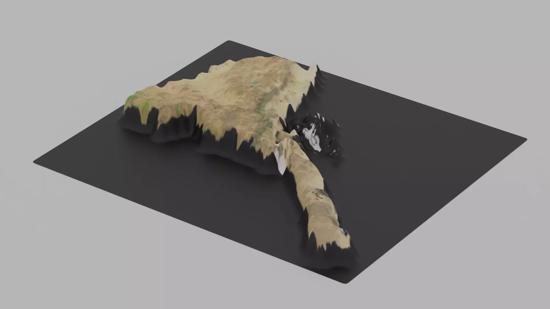 Eritrea Map Country Low-poly 3D model_0