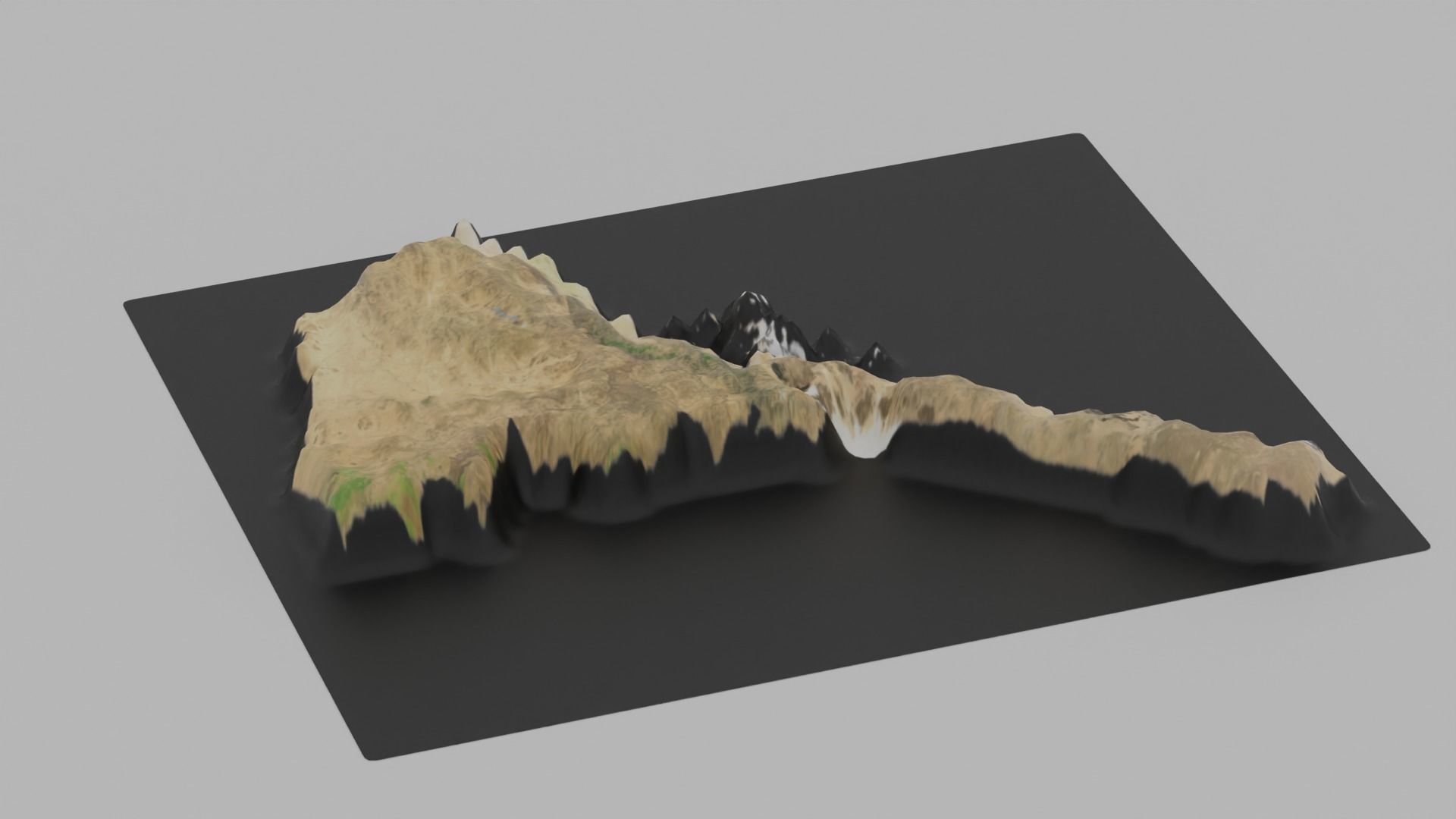 Eritrea Map Country Low-poly 3D model_4