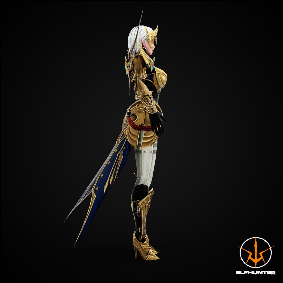 EXCLUSIVE ELF HUNTER EDITION RIGGED CHARACTER ELF AVADONE Low-poly 3D model_3