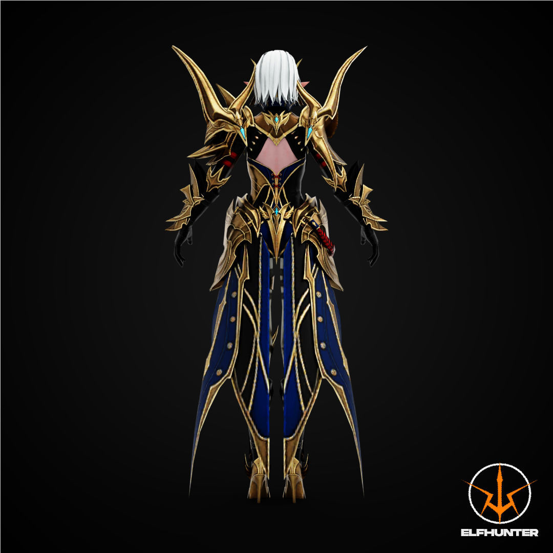EXCLUSIVE ELF HUNTER EDITION RIGGED CHARACTER ELF AVADONE Low-poly 3D model_4