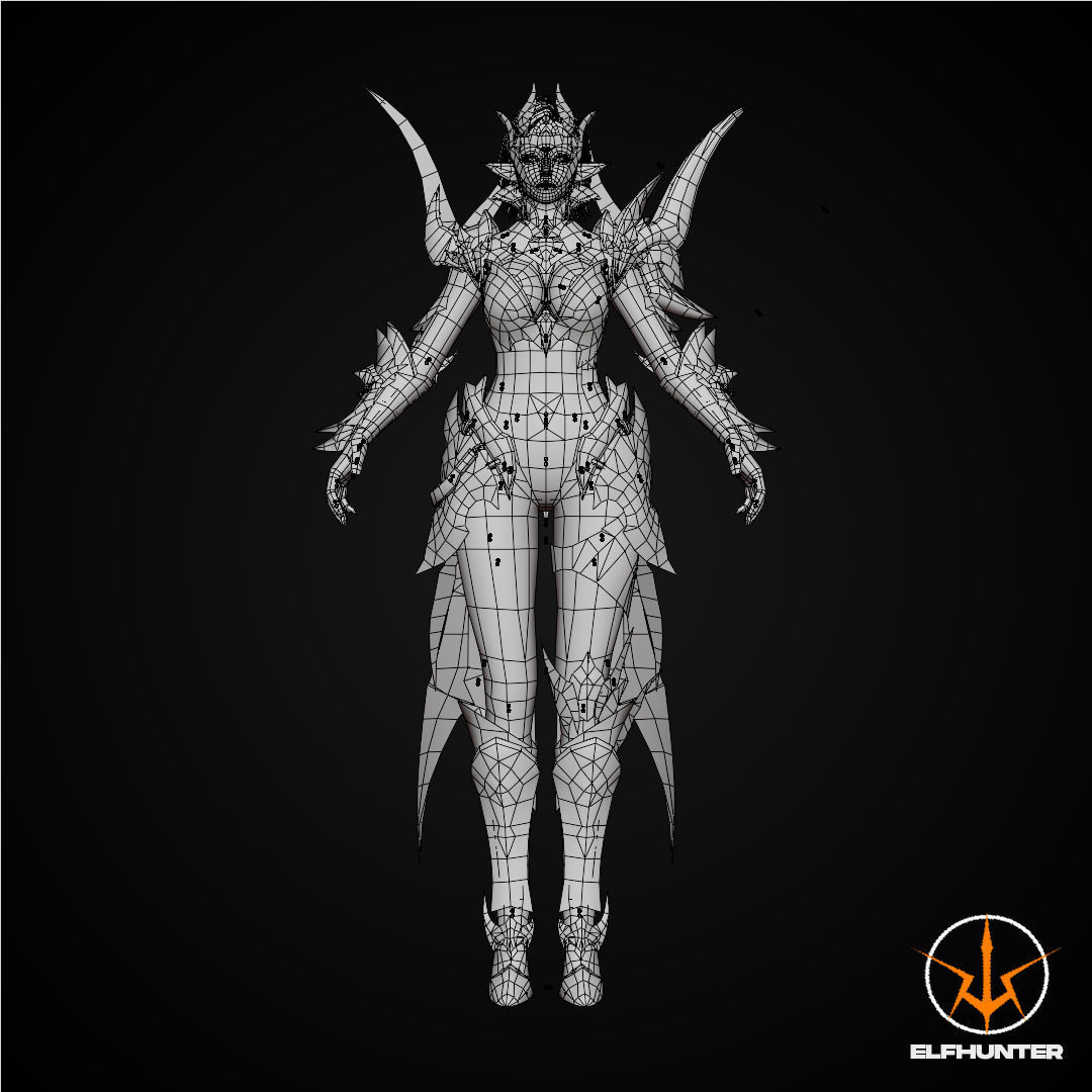 EXCLUSIVE ELF HUNTER EDITION RIGGED CHARACTER ELF AVADONE Low-poly 3D model_14