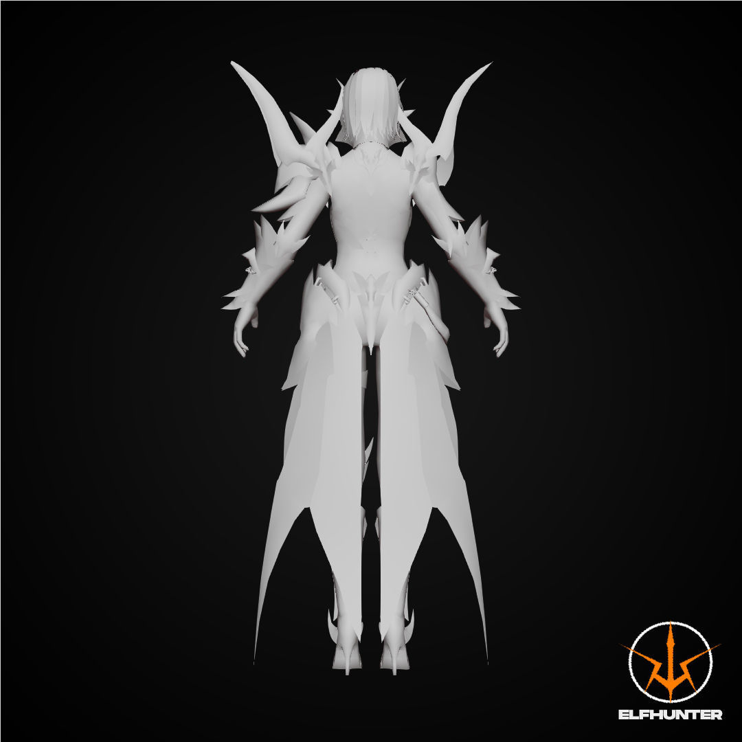 EXCLUSIVE ELF HUNTER EDITION RIGGED CHARACTER ELF AVADONE Low-poly 3D model_8