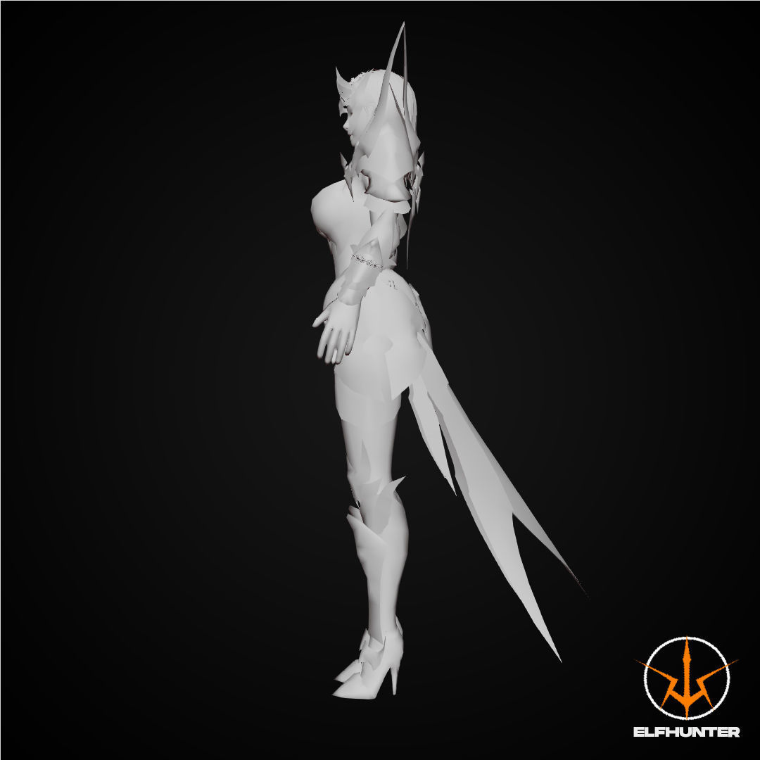 EXCLUSIVE ELF HUNTER EDITION RIGGED CHARACTER ELF AVADONE Low-poly 3D model_9