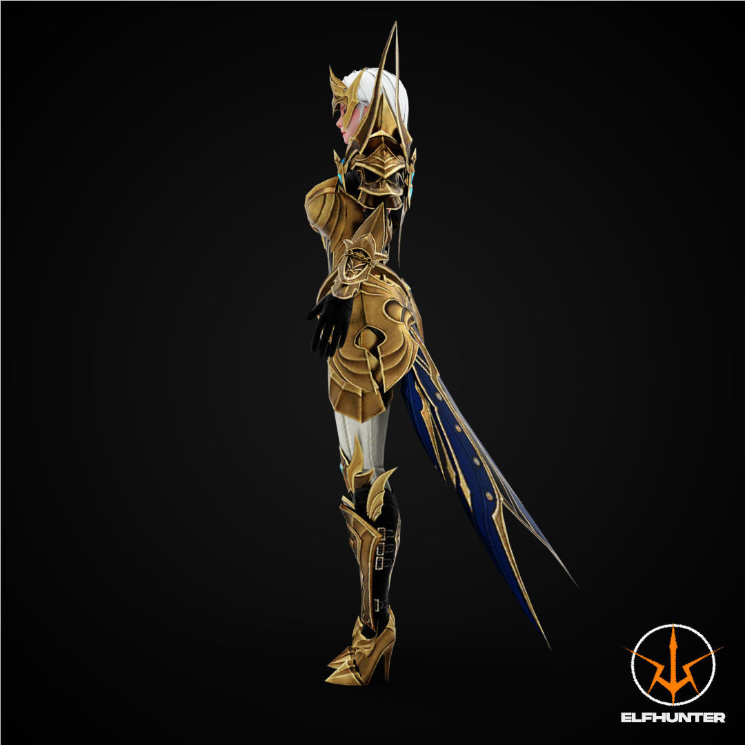 EXCLUSIVE ELF HUNTER EDITION RIGGED CHARACTER ELF AVADONE Low-poly 3D model_5
