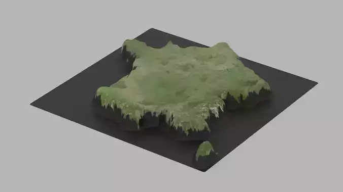 France Map Country Low-poly 3D model