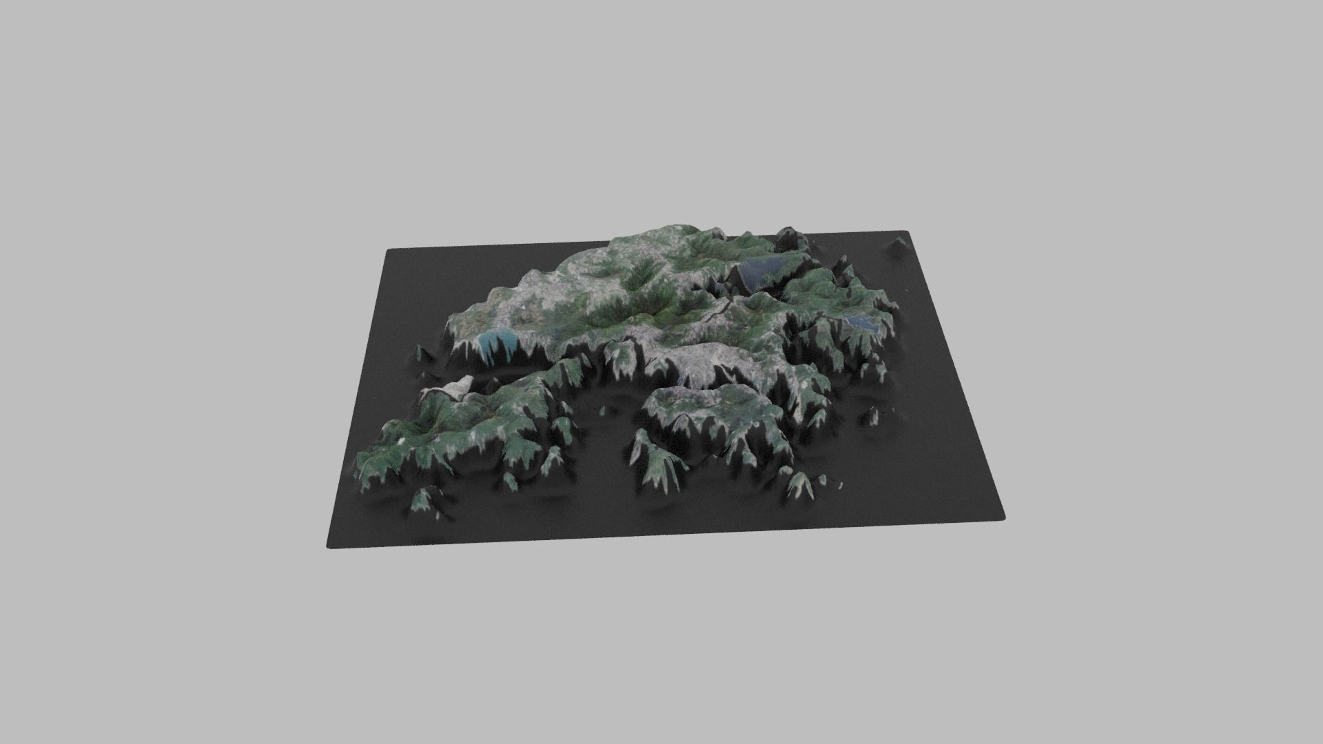 Hong Kong Map Country Low-poly 3D model_1