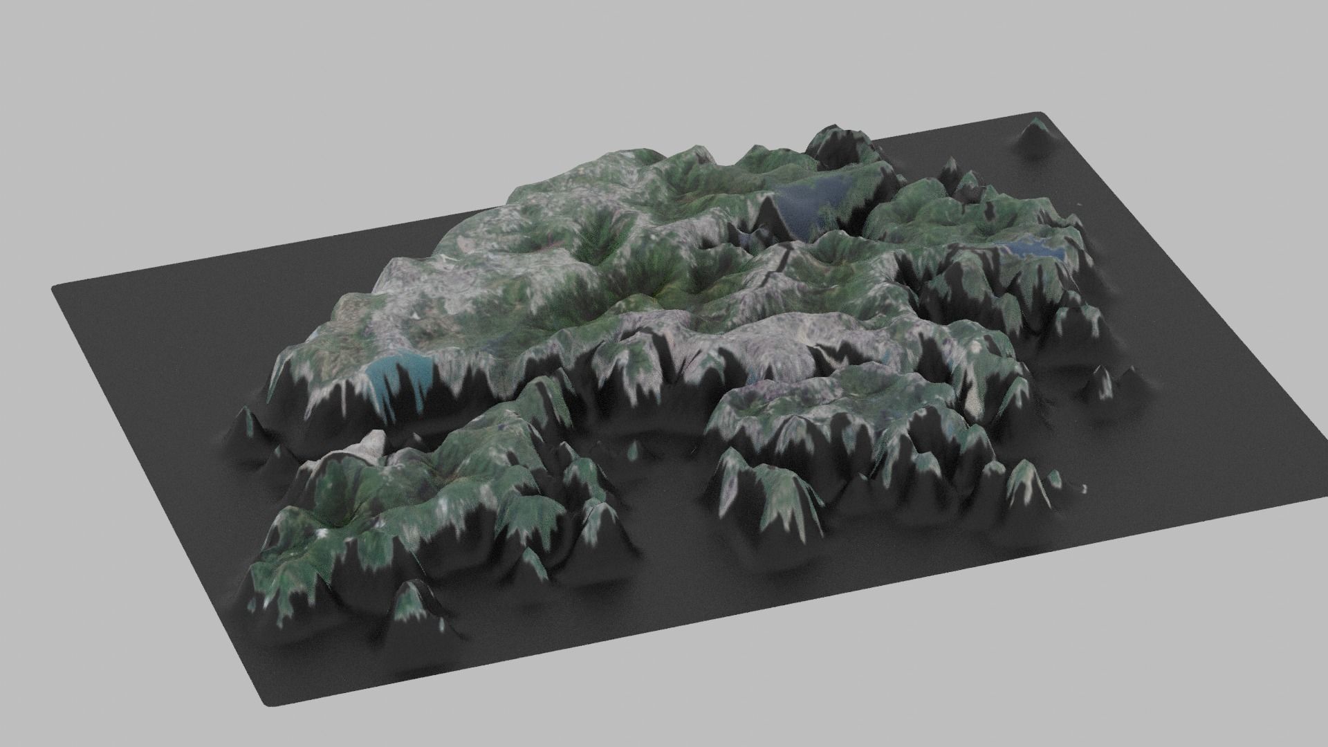 Hong Kong Map Country Low-poly 3D model_4