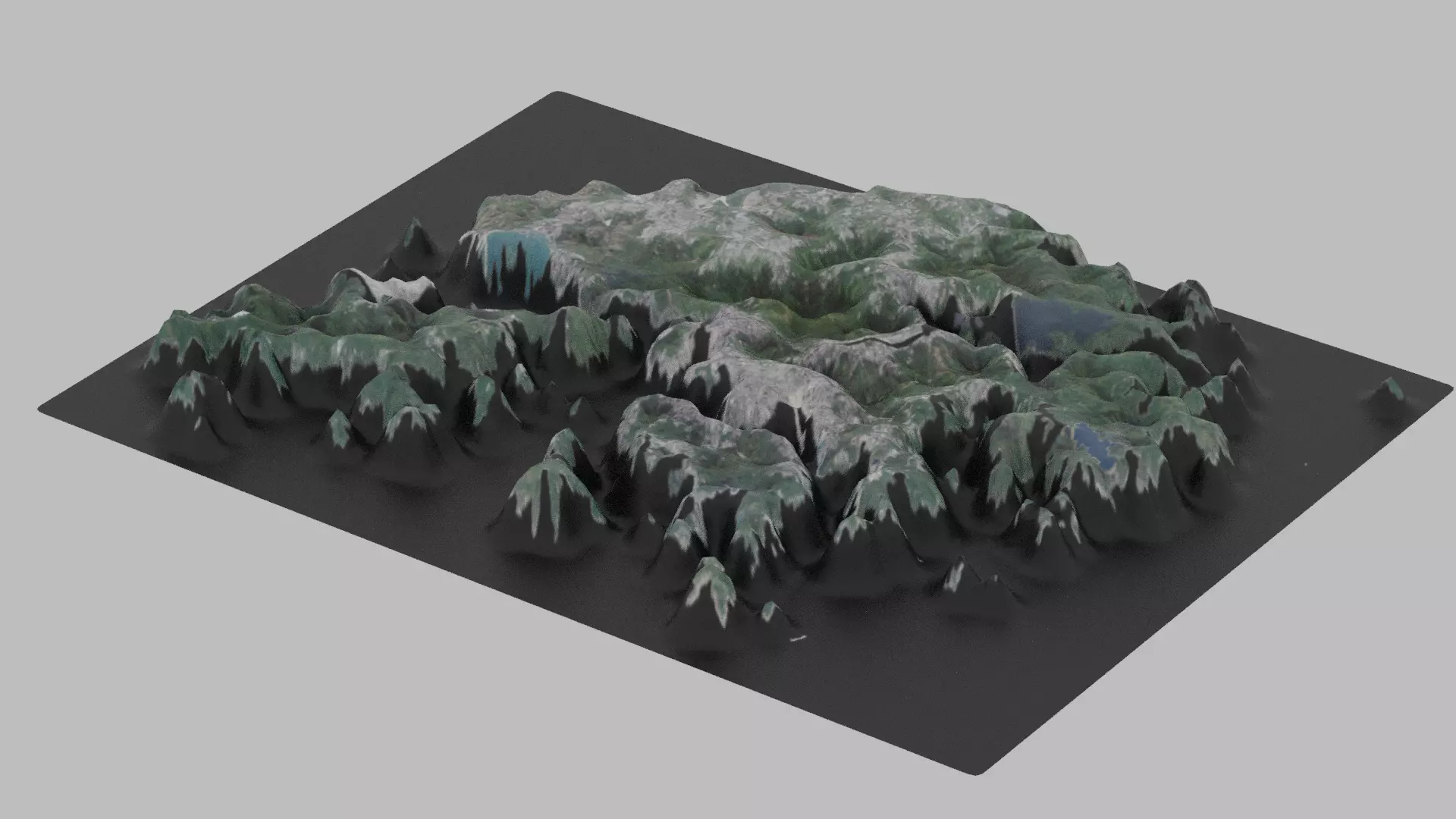 Hong Kong Map Country Low-poly 3D model_0