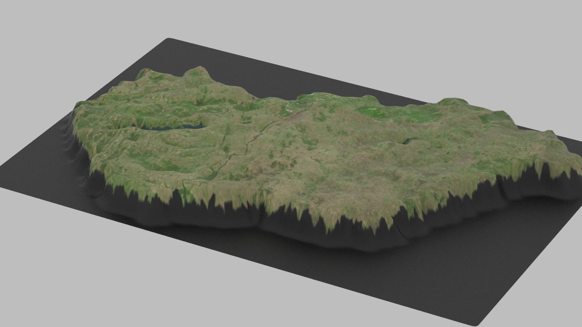 Hungary Map Country Low-poly 3D model_5
