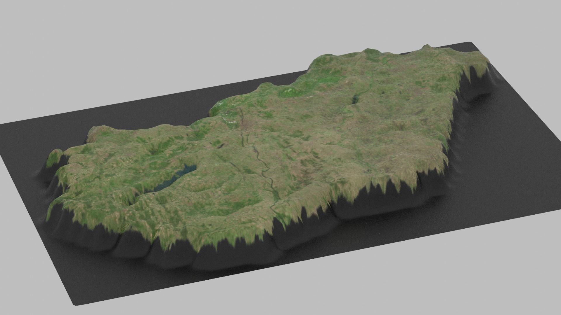 Hungary Map Country Low-poly 3D model_4