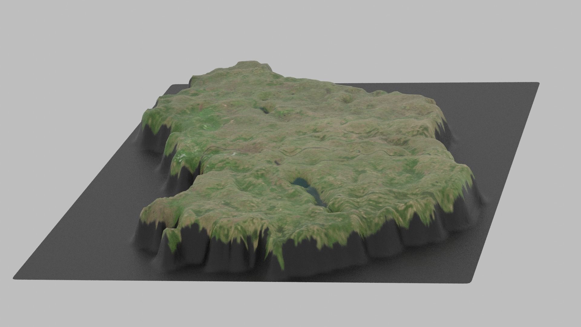 Hungary Map Country Low-poly 3D model_2