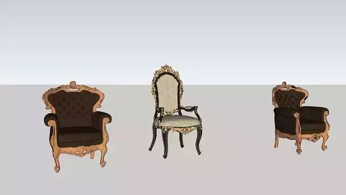Classic Chairs Collection 3D model