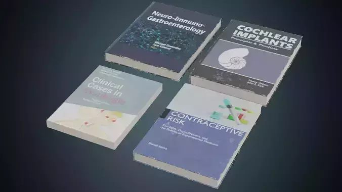 Medical Books 1B Low-poly 3D model