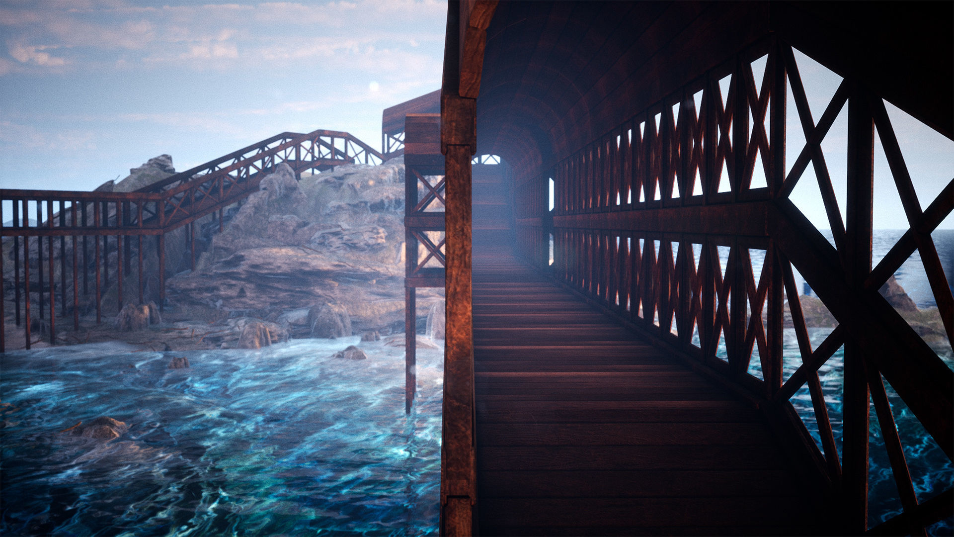 Modular Wooden Bridges 26 Assets Low-poly 3D model_2