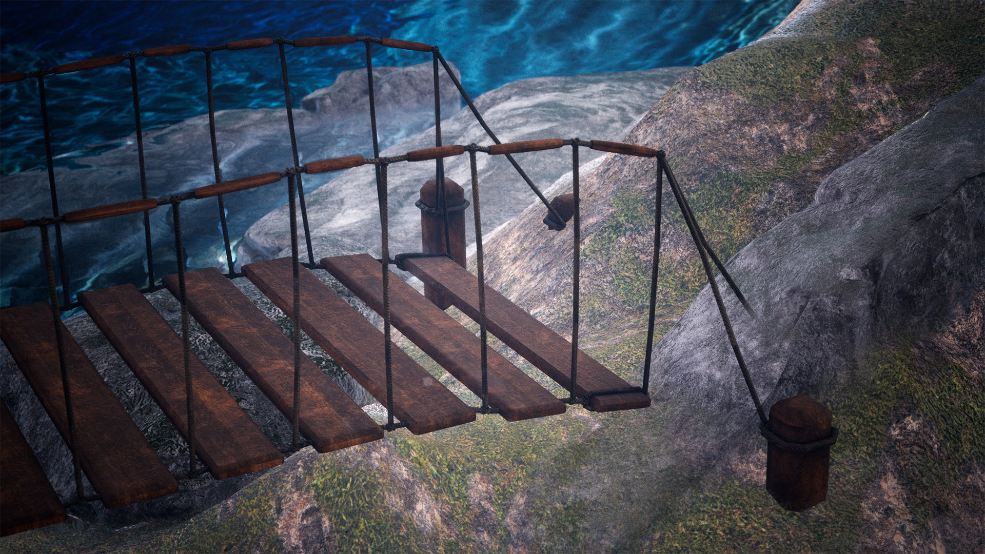 Modular Wooden Bridges 26 Assets Low-poly 3D model_9