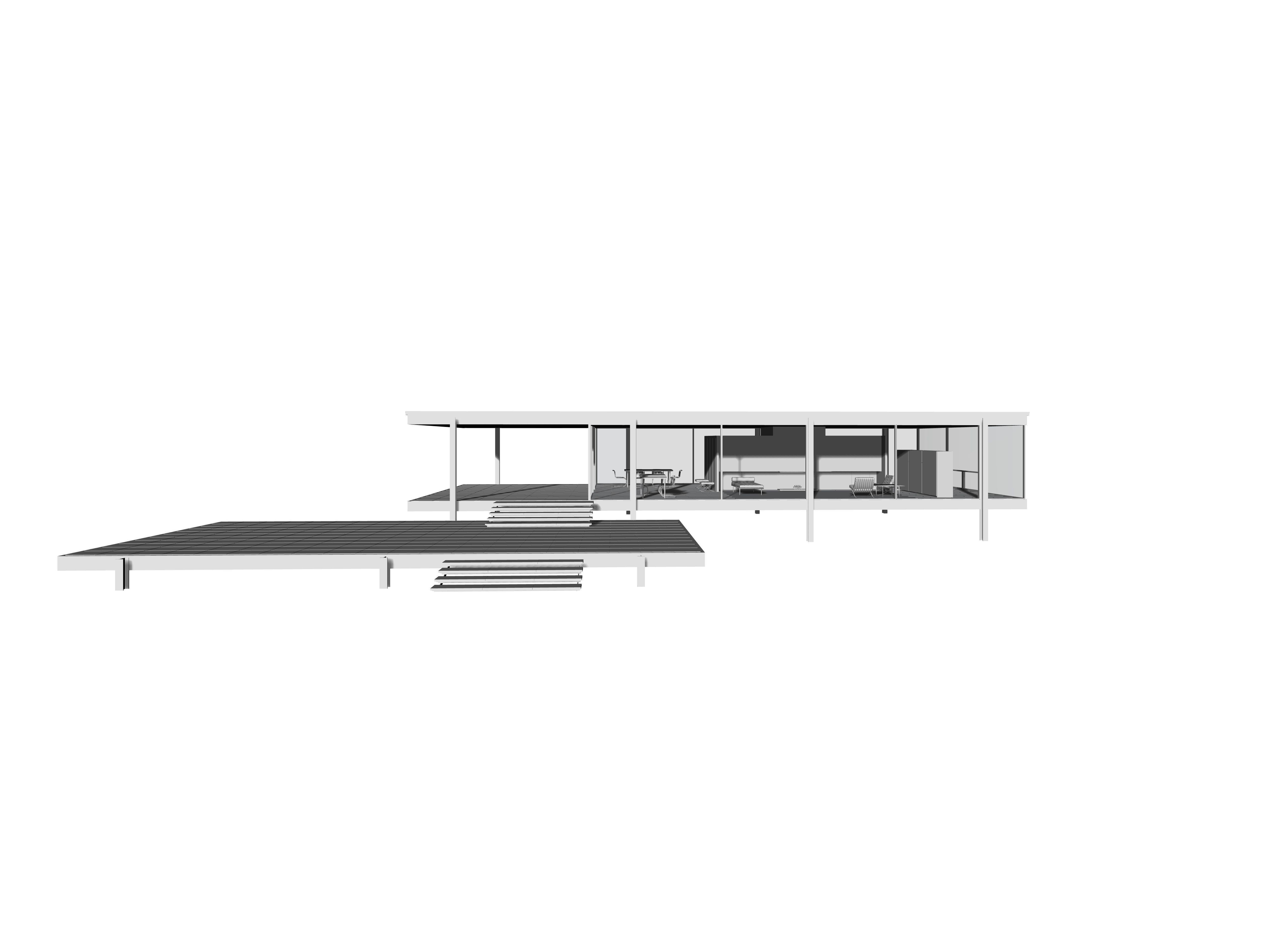 Farnsworth House - Mies van der Rohe 3D model_2